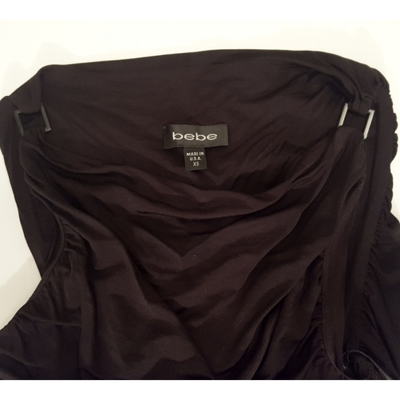 bebe Black Ruched Wiggle Dress - Picture 3 of 4